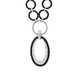 Alor 18K White Gold & Stainless steel & Black PVD Necklace