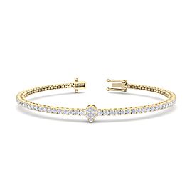 GLAM ® Tennis Bracelet in 18K Gold and 1.77ct White Diamonds