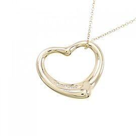 Tiffany & Co 18K Yellow Gold Open Heart Necklace E1101