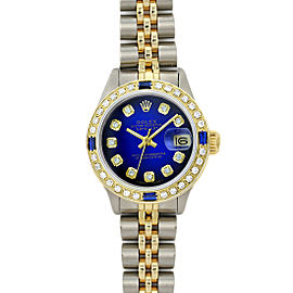 Rolex Ladies Datejust 6917 Two-tone Diamond Dial Diamond Bezel 26mm