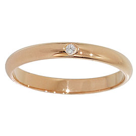 Cartier 18K Rose Gold 1P Diamond Ring Size 6.25