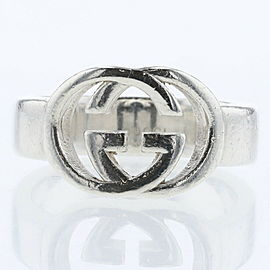 GUCCI 925 Silver Interlocking Ring LXGBKT-855