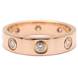 Cartier Mini Love Ring Full Diamond K18 Rose Gold #47 US4-4.5