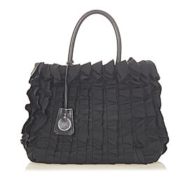 Prada Ruffled Tessuto Tote Bag