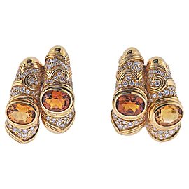 Marina B Huda Citrine Diamond Gold Earrings