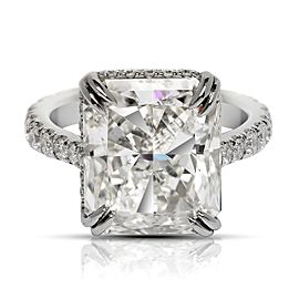 9 CARAT RADIANT CUT K COLOR SI1 CLARITY DIAMOND ENGAGEMENT RING PLATINUM GIA CERTIFIED 7 CT K SI1 BY MIKE NEKTA