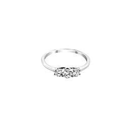 18k White Gold and .15ct Diamond Ring