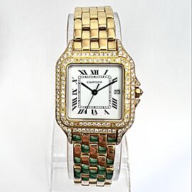 CARTIER PANTHERE 27mm 18K Yellow Gold ~1.3TCW Diamond Watch