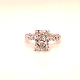 5 Carat Radiant Cut Lab Grown Diamond Engagement Ring Eternity IGI Certified