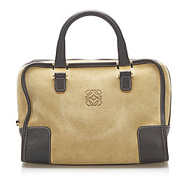 Loewe Amazona 28 Suede Handbag