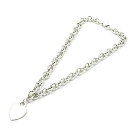 TIFFANY & Co. Sterling Silver Choker Heart Tag Necklace