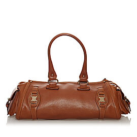 Celine Triomphe Leather Boston Bag