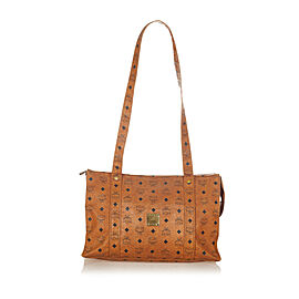 MCM Visetos Leather Tote Bag