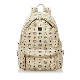 MCM Visetos Stark Leather Backpack