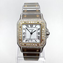 CARTIER SANTOS GALBEE 29mm Quartz 2 Tone 1.70TCW Diamond Watch