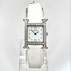 HERMÈS HEURE H 25mm Steel 0.91TCW DIAMOND Watch