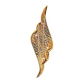 Van Cleef & Arpels Diamond Gold 1960s Brooch Pin