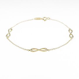 TIFFANY & Co 18K Yellow Gold Infinity Endless Bracelet LXGKM-127