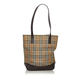 Burberry Haymarket Check Canvas Tote Bag