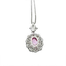 Platinum Sapphire Diamond Necklace