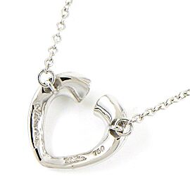 TIFFANY & Co 18K White Gold Tenderness Heart Diamond Necklace