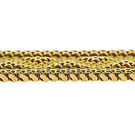 Italian Rose Yellow Gold Wide Bracelet