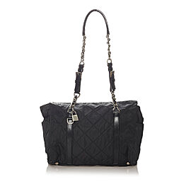 Prada Quilted Tessuto Chain Shoulder Bag