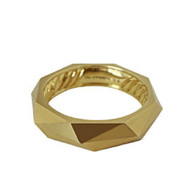 David Yurman Faceted Band Ring in 18k Yellow Gold