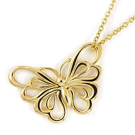 TIFFANY & Co 18K Yellow Gold Butterfly Motif Necklace