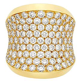 Cartier France Concave Diamond Gold Ring