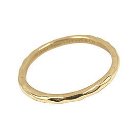 Tiffany & Co. Picasso 18K Yellow Gold Hammered Wedding Ring Size 7