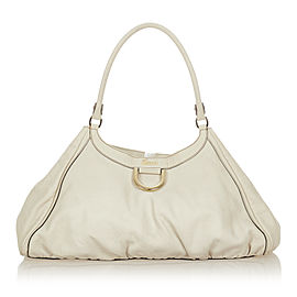 Abbey D-ring Leather Shoulder Bag