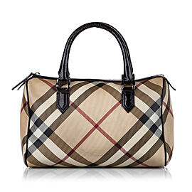 Burberry Supernova Check Boston Bag