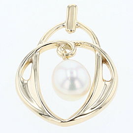 MIKIMOTO K14 Yellow Gold / Pearl Pendant top LXGBKT-17