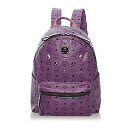 MCM Visetos Stark Leather Backpack