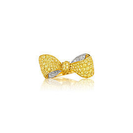 Bow Yellow Sapphire & Diamond Ring - Mid