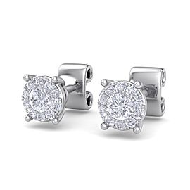 GLAM ® Halo stud earrings in 14K gold with white diamonds of 0.23 ct in weight