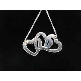 TIFFANY & Co. silver Triple Open Heart Necklace