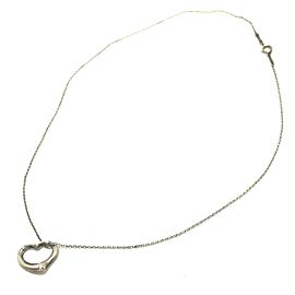 TIFFANY&Co 925 Silver Open Heart Necklace LXJG-138