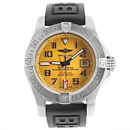 Breitling Avenger II Seawolf Black Steel Automatic Mens Watch