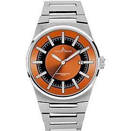 Jacques Lemans 1334D Nevada Orange Dial Mens Watch