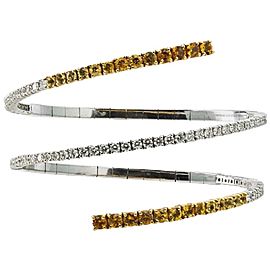 Stephan Hafner, 18 Carat Diamond and Saphire Flexible Bangle