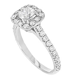 14K White Gold Diamond Engagement Ring