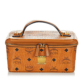 MCM Visetos Leather Vanity Bag