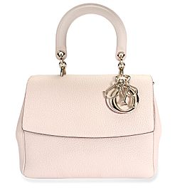 Dior Pale Pink Pebbled Leather BeDior Small Flap Bag