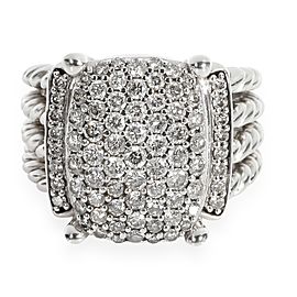 David Yurman Wheaton Diamond Ring in Sterling Silver 1.12 CTW