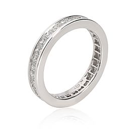 Channel Set Princess Cut Diamond Eternity Band in Platinum 2.32 CTW