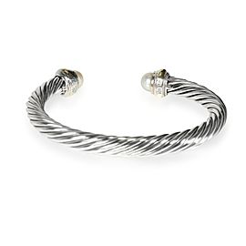 David Yurman Cable Bracelet with Pearls in 14K Yellow Gold/Sterling Silver