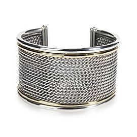 David Yurman Origami Cuff in 18K Yellow Gold & Sterling Silver