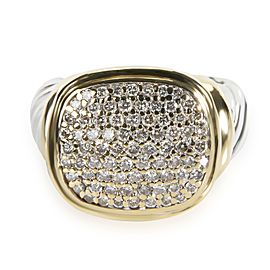 David Yurman Noblesse Diamond Ring in 18K Yellow Gold/Sterling Silver 0.90 CTW